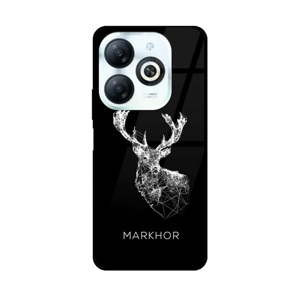 Infinix Smart 8 - Markhor Series  Design 4 - Premium Printed Glass soft Bumper shock Proof Case CS-19493