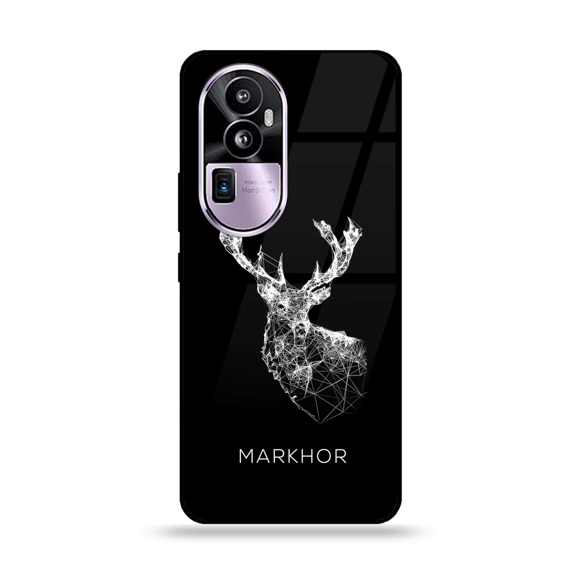 Oppo Reno 10 Pro Plus - Markhor Series - Premium Printed Glass soft Bumper shock Proof Case