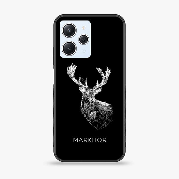 Xiaomi Redmi 12 - Markhor Design 4 - Premium Printed Glass soft Bumper shock Proof Case CS-9717 CS-9944 CS-10200