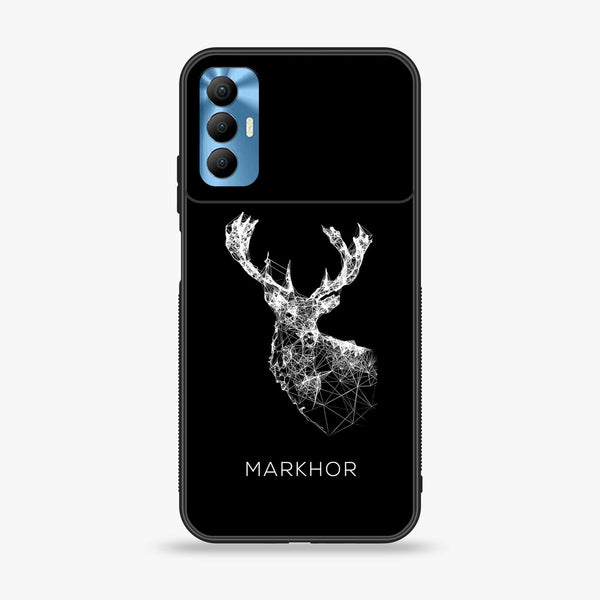 Tecno Spark 8 Pro Markhor  Design 4 Premium Printed Glass soft Bumper shock Proof Case  CS-30752