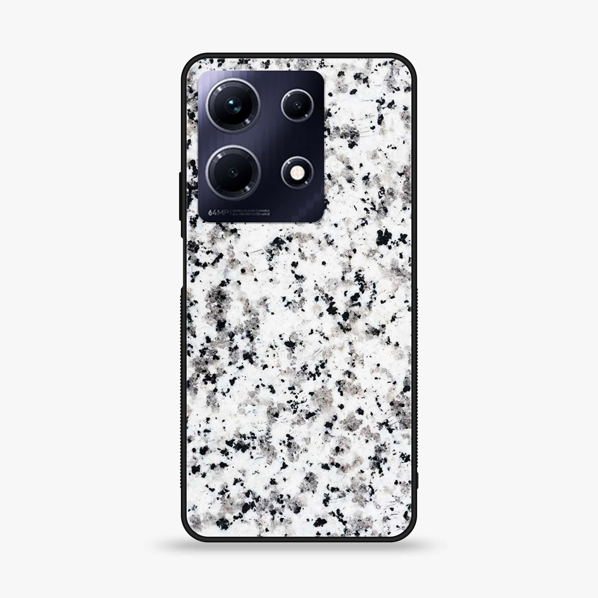 Infinix Note 30 Pro - White Marble Series - Premium Printed Glass soft Bumper shock Proof Case