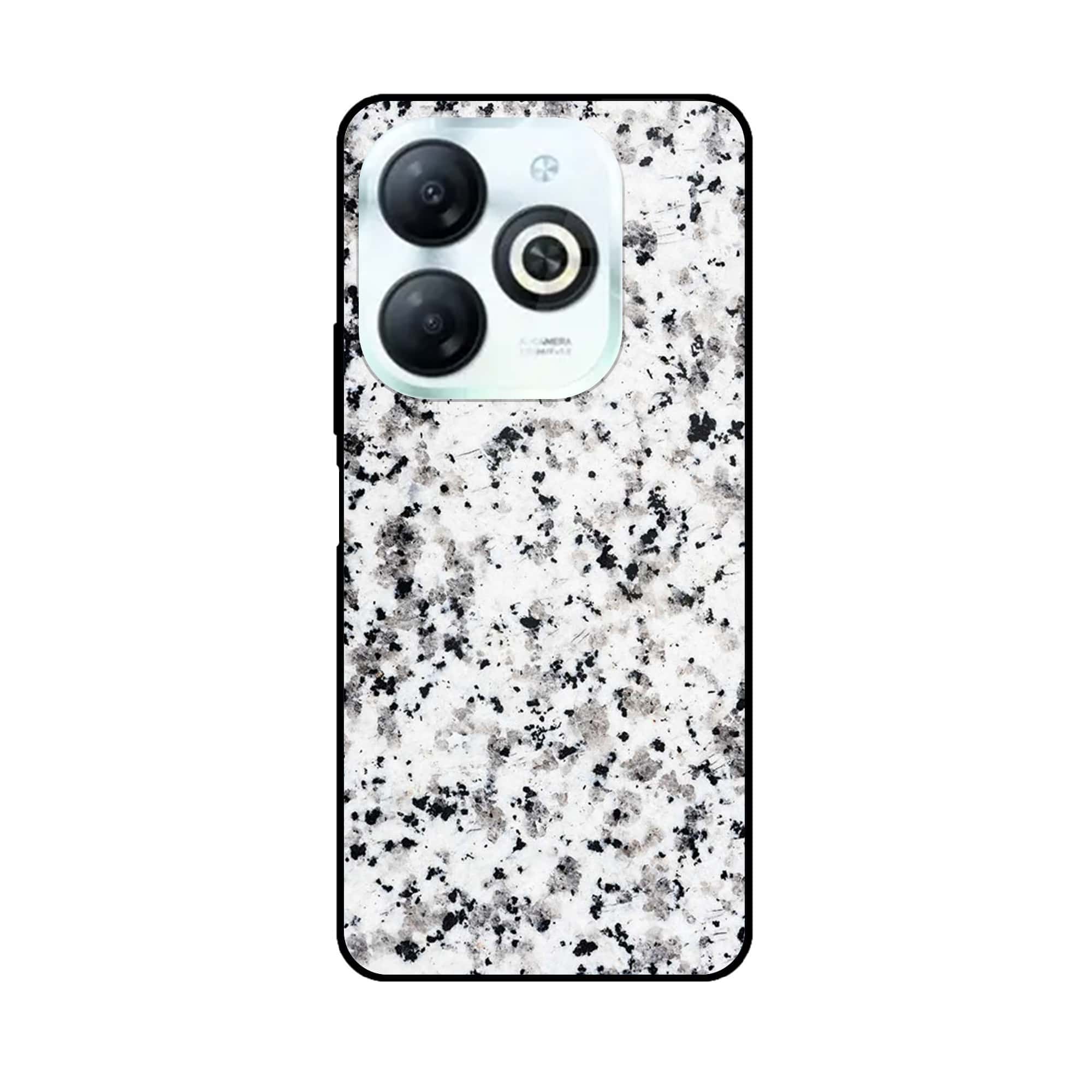 Tecno Spark 20 - White Marble Series - Premium Printed Glass soft Bumper shock Proof Case