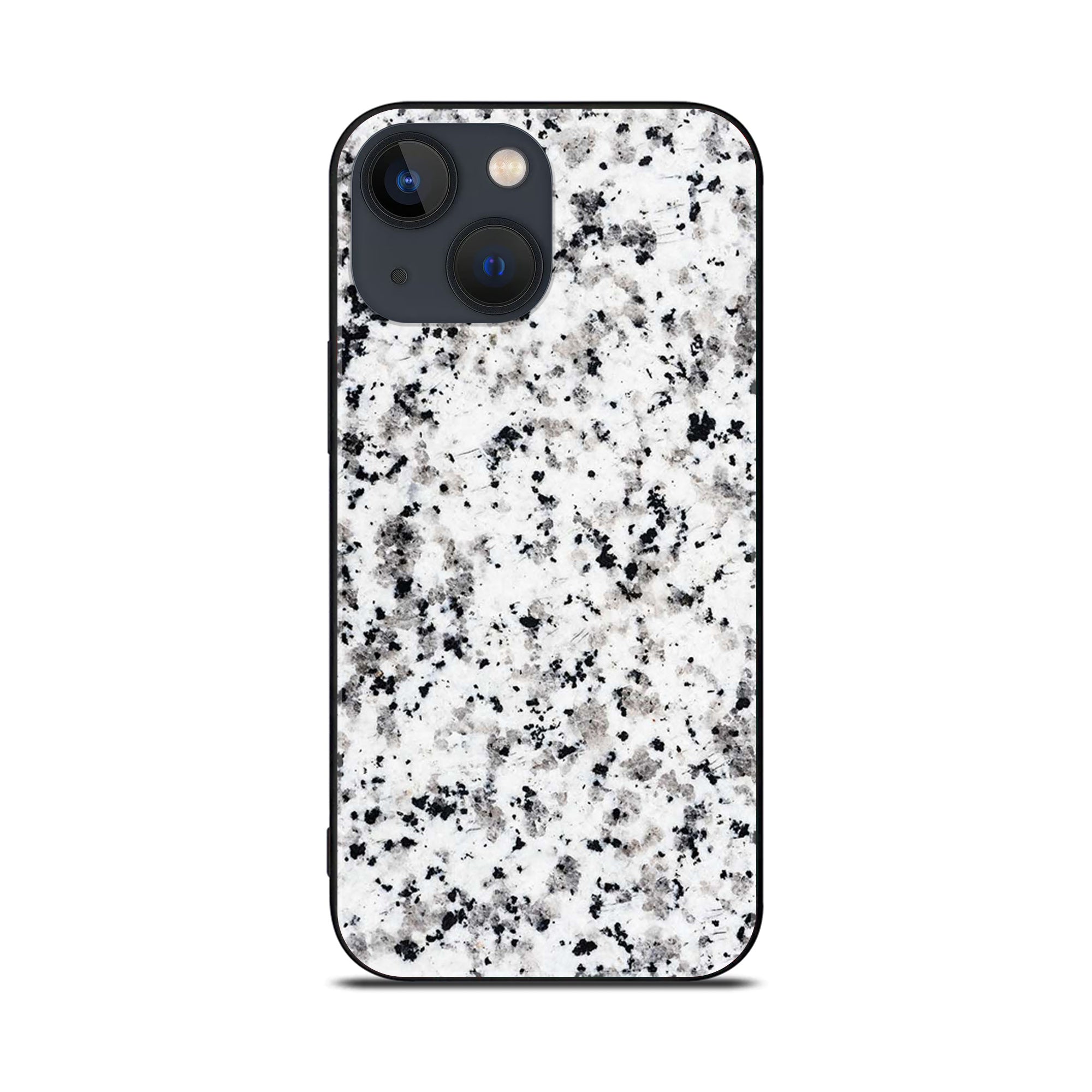iPhone 14 - White  Marble Series - Premium Printed Glass soft Bumper shock Proof Case