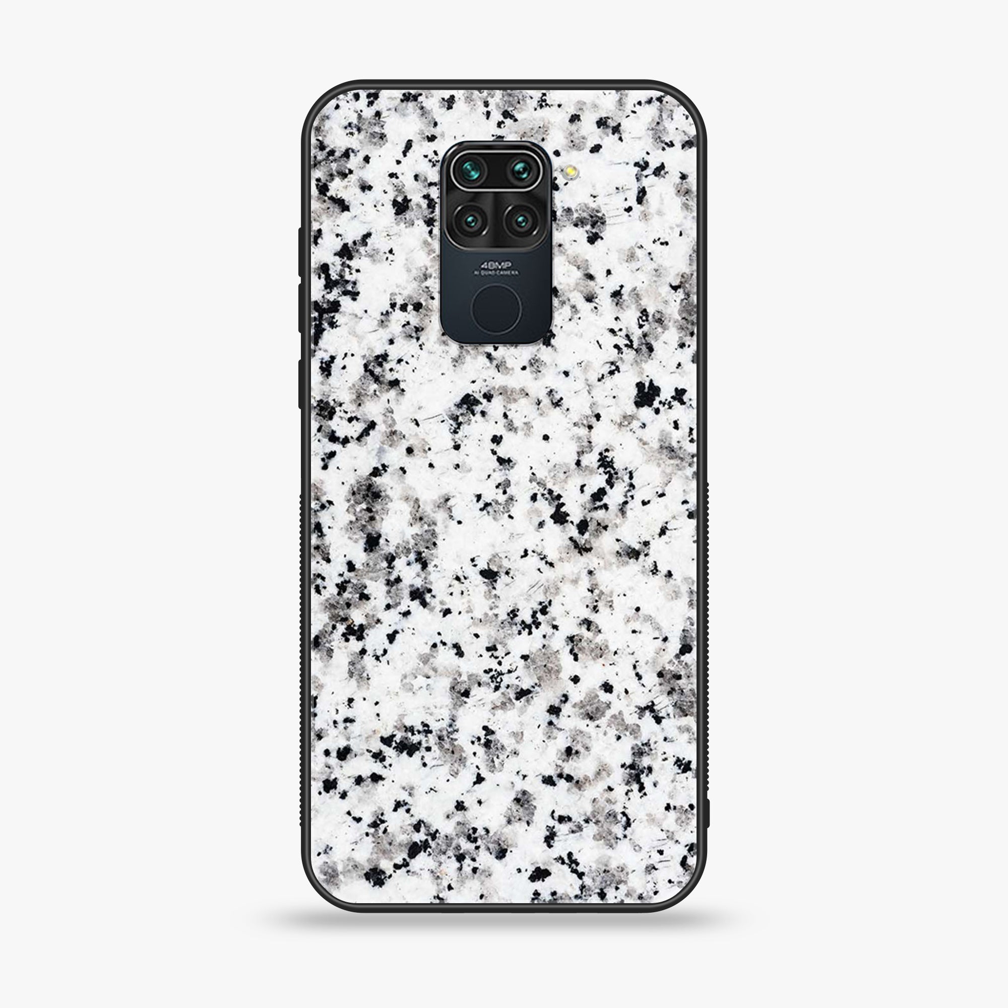 Xiaomi Redmi Note 9 White Marble Series Premium Printed Glass soft Bumper shock Proof Case