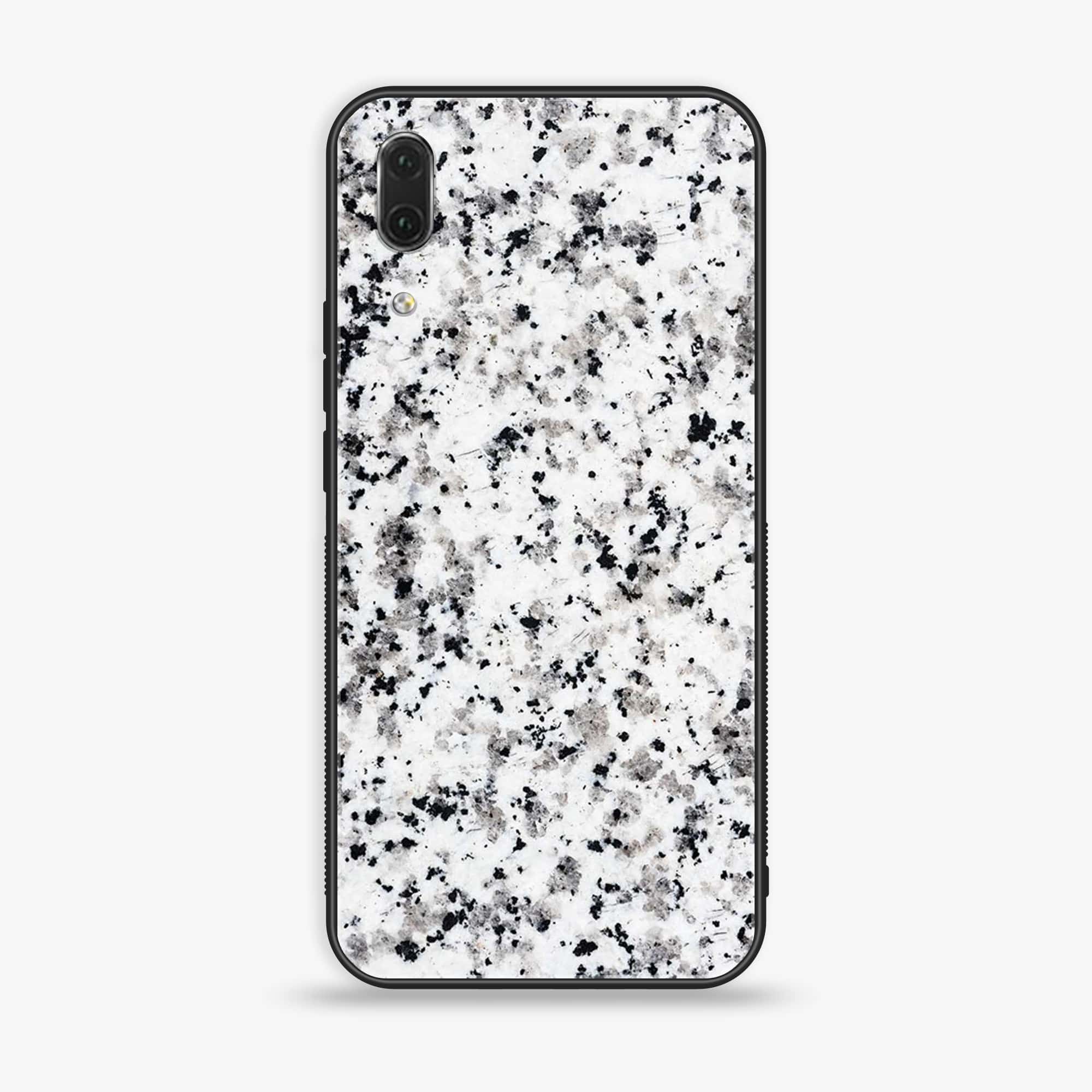 Huawei P20 - White Marble Series - Premium Printed Glass soft Bumper shock Proof Case