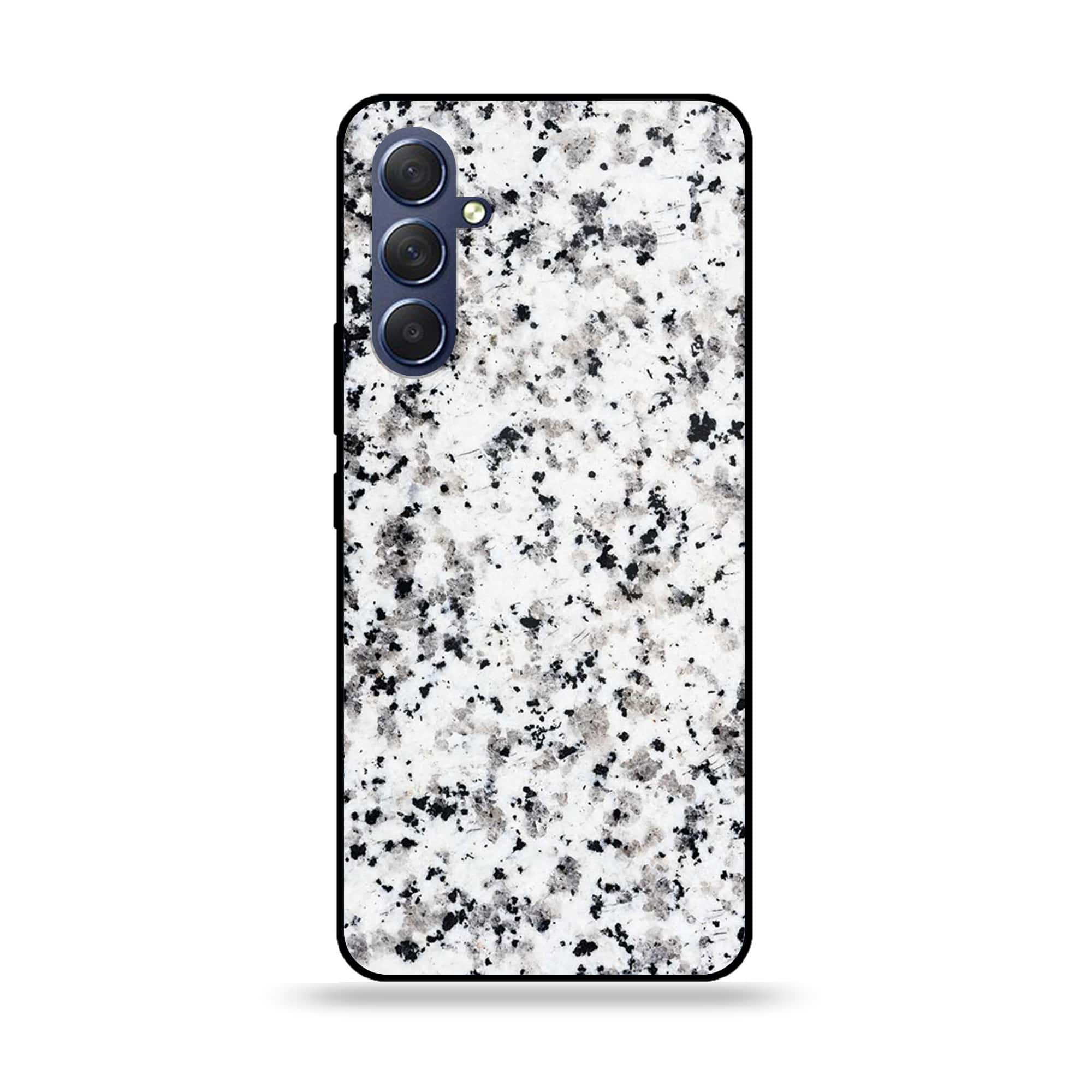 Samsung Galaxy M54 - White Marble Series - Premium Printed Glass soft Bumper shock Proof Case