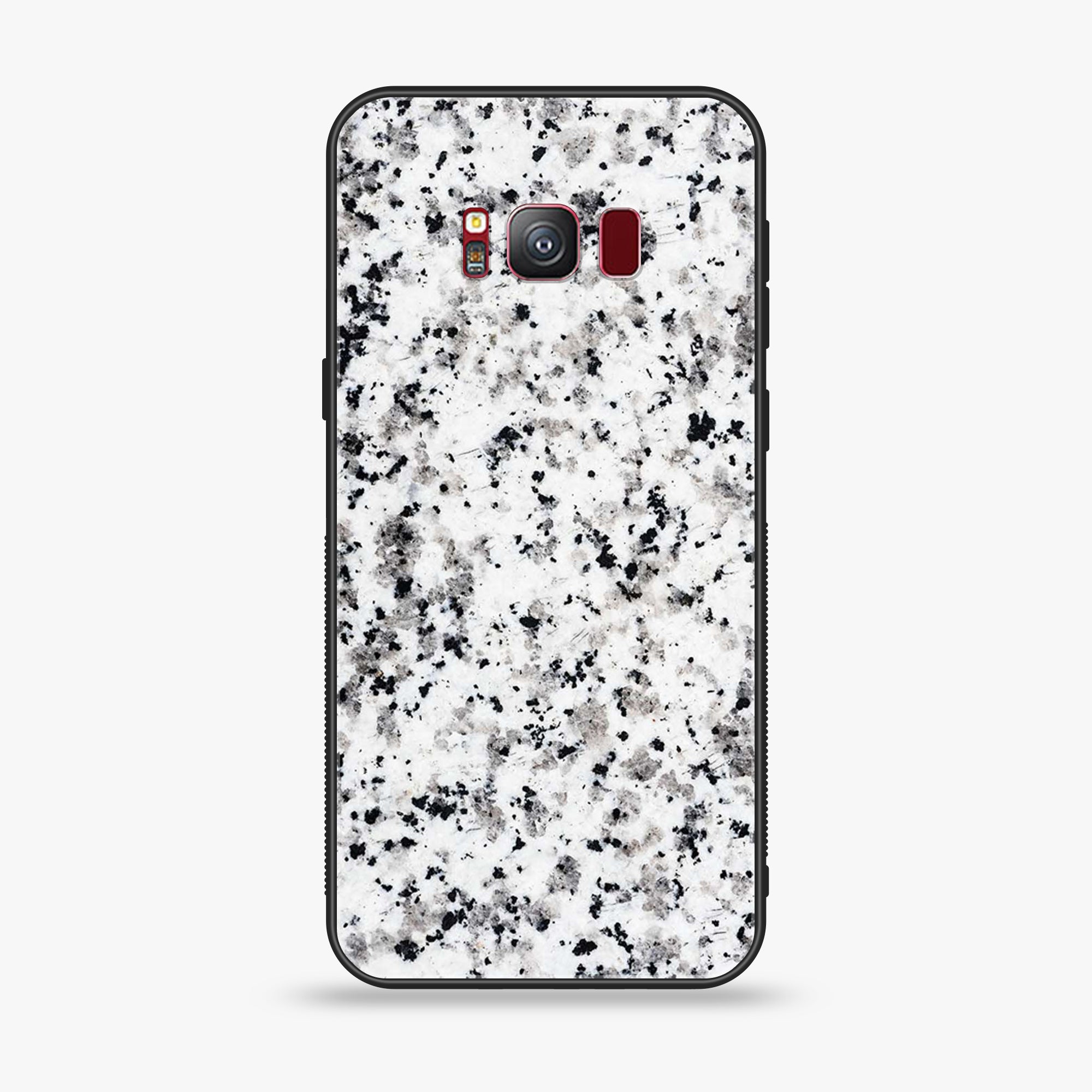 Galaxy S8 Plus - White Marble Series - Premium Printed Glass soft Bumper shock Proof Case