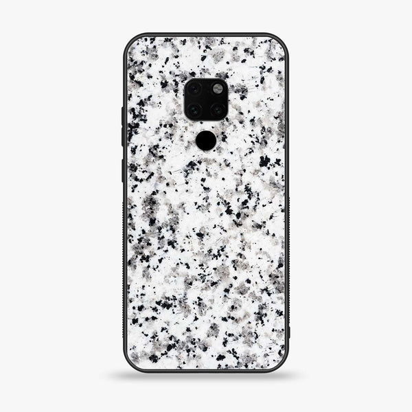 Huawei Mate 20 - White Marble Design 9 - Premium Printed Glass soft Bumper shock Proof Case CS-15447