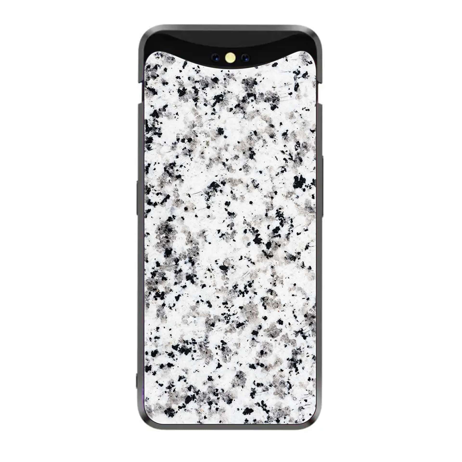 Oppo Find X - White Marble Series - Premium Printed Glass soft Bumper shock Proof Case