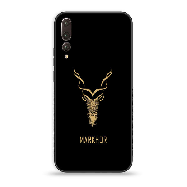 Huawei P20 Pro - Markhor Design 3- Premium Printed Glass soft Bumper shock Proof Case CS-13250 CS-11123