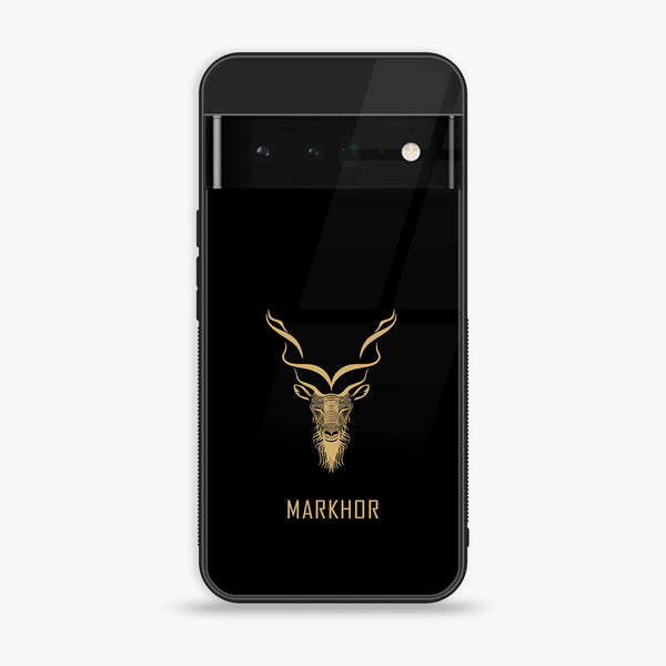 Google Pixel 6 - Markhor Design 3- Premium Printed Glass soft Bumper shock Proof Case CS-11463