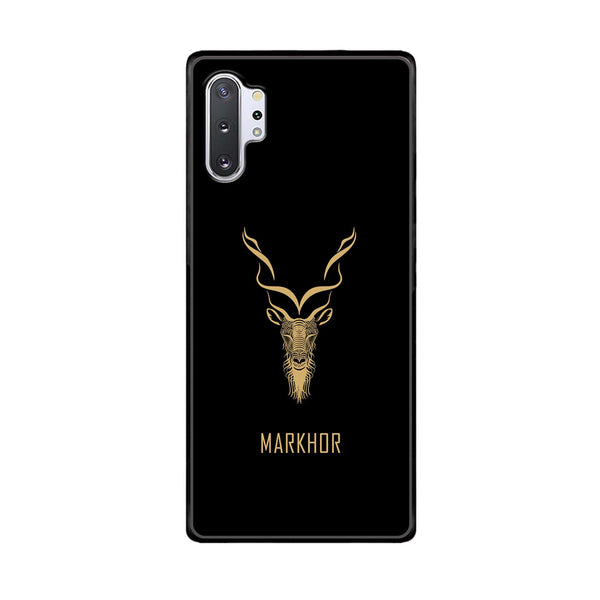 Samsung Galaxy Note 10 Plus - Markhor Series Design 3 - Premium Printed Glass soft Bumper shock Proof Case  CS-21275