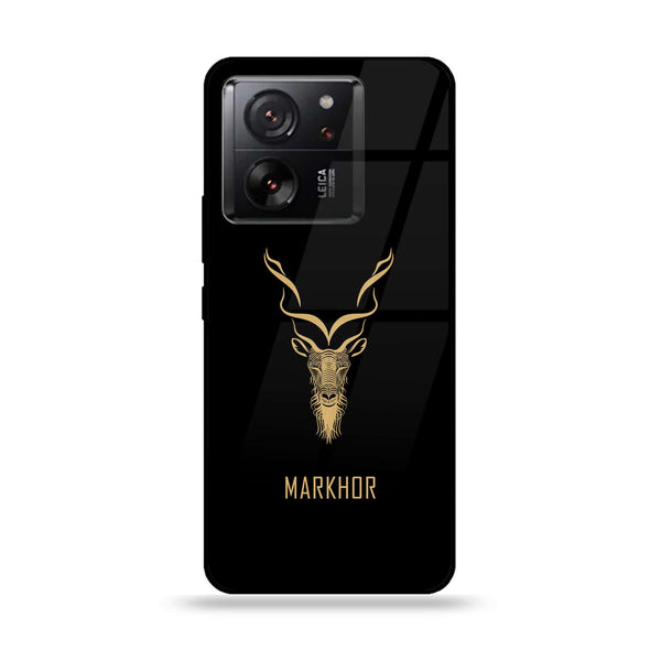 Xiaomi 13T/13T Pro - Markhor Design 3 - Premium Printed Glass soft Bumper shock Proof Case CS-9642