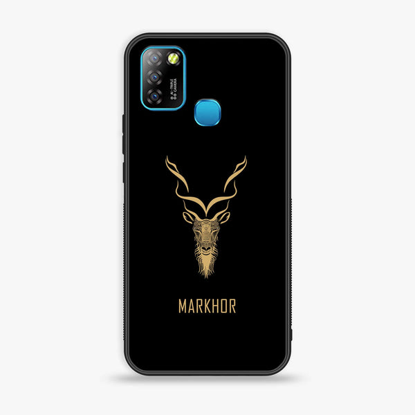 Infinix Smart 5- Markhor Design 3 - Premium Printed Glass soft Bumper shock Proof Case CS-8749