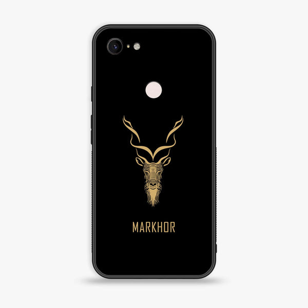 Google Pixel 3 - Markhor  Design 3 - Premium Printed Glass soft Bumper shock Proof Case CS-26185