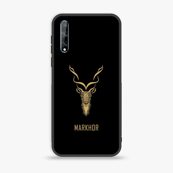 Huawei Y8p - Markhor Design 3 - Premium Printed Glass soft Bumper shock Proof Case CS-40372