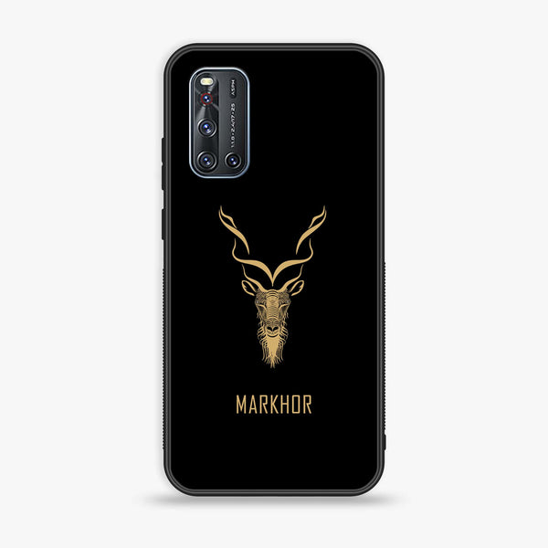 Vivo V19 - Markhor Design 3 - Premium Printed Glass soft Bumper shock Proof Case CS-22216