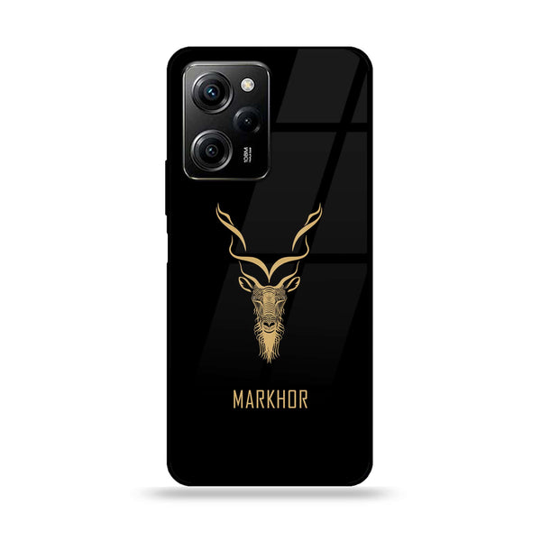 Xiaomi Poco X5 Pro - Markhor Design 3- Premium Printed Glass soft Bumper shock Proof Case CS-12835