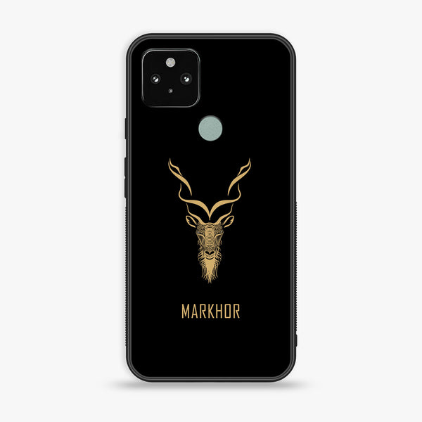 Google Pixel 5- Markhor Design 3- Premium Metal Printed soft Bumper Shock Proof Case CS-11428