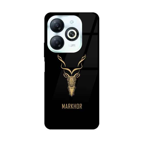 Infinix Hot 40i - Markhor Design 3 - Premium Printed Glass soft Bumper shock Proof Case CS-7405