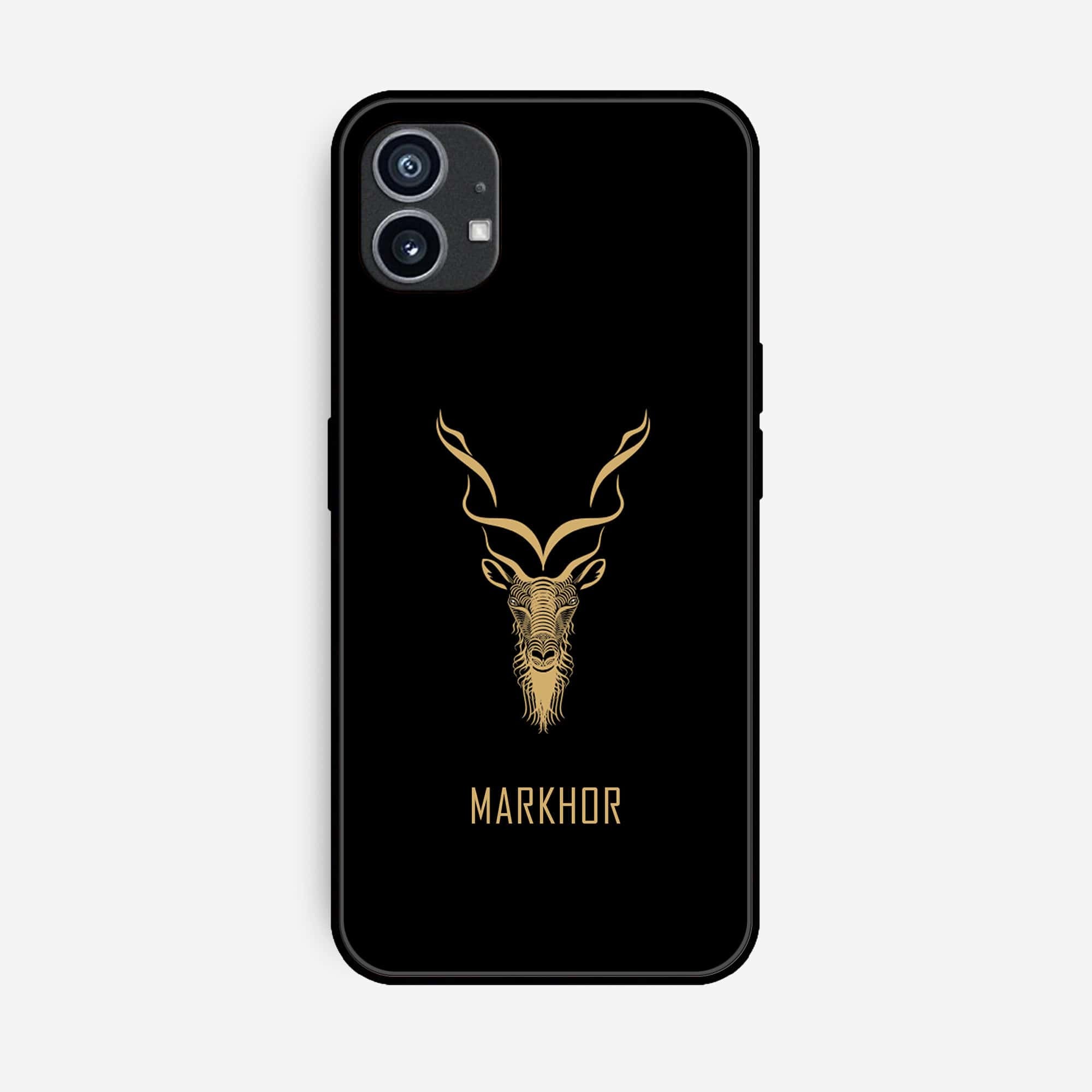 Nothing Phone (1) Markhor Series Premium Printed Glass soft Bumper shock Proof Case