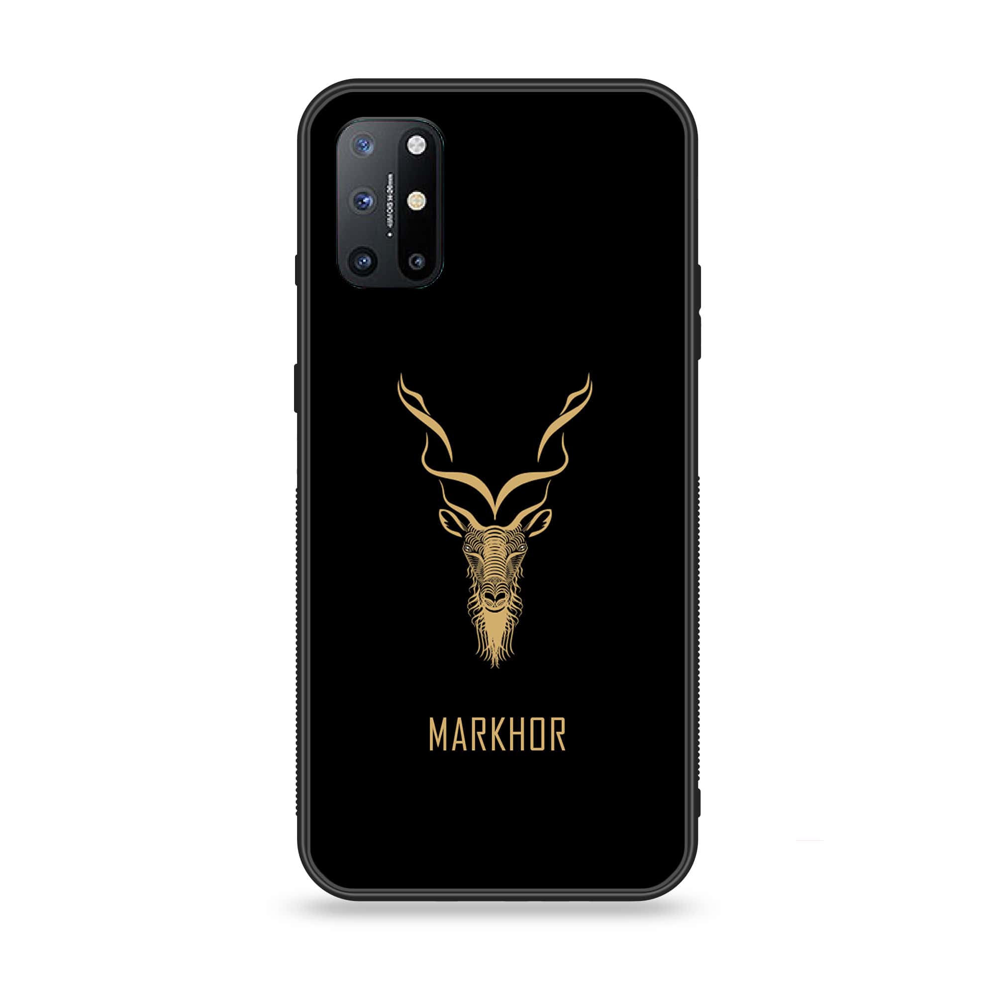 OnePlus 8T Markhor Series  Premium Printed Glass soft Bumper shock Proof Case