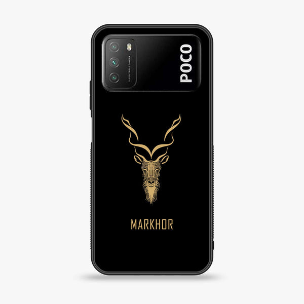 Xiaomi Poco M3 - Markhor  Design 3 - Premium Printed Glass soft Bumper shock Proof Case CS-15888