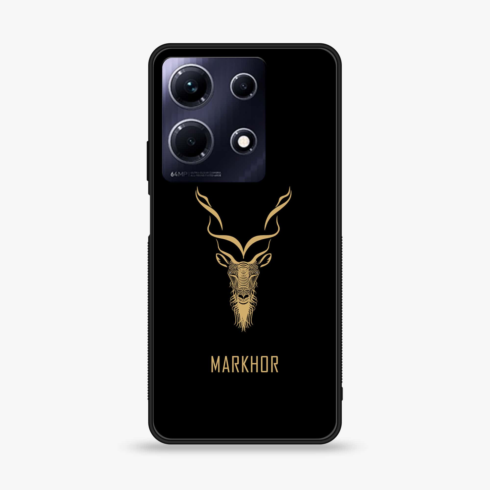 Infinix Note 30 - Markhor Series - Premium Printed Glass soft Bumper shock Proof Case