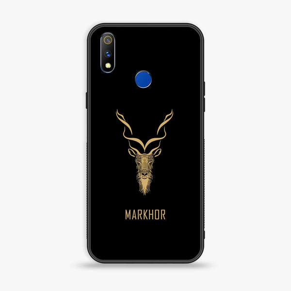 Realme 3 Pro Markhor Design 3 Premium Printed Glass soft Bumper shock Proof Case CS-17355