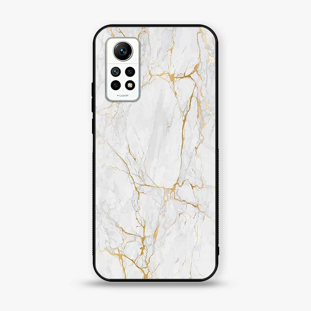 Xiaomi Redmi Note 12 Pro - White Marble Series - Premium Printed Glass soft Bumper shock Proof Case