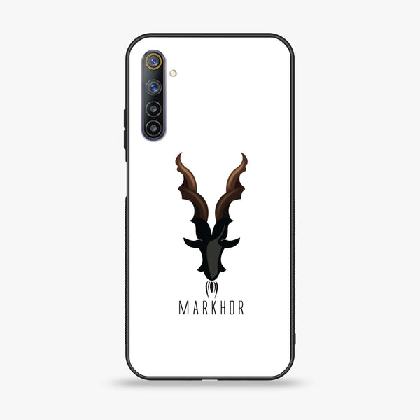 Realme 6 Markhor series  Premium Printed Glass soft Bumper shock Proof Case