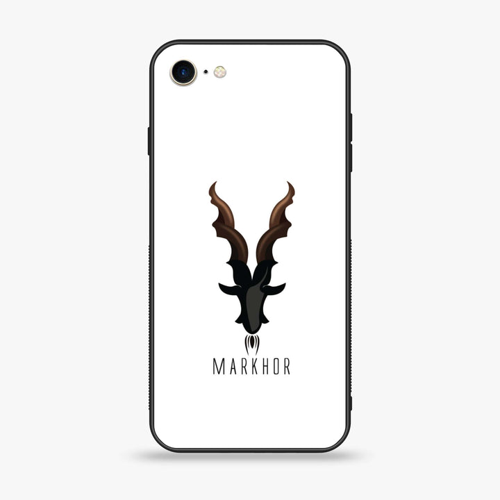 iPhone 7 / 8 - Markhor  Design 2 - Premium Printed Glass soft Bumper shock Proof Case CS-9285 CS-24886