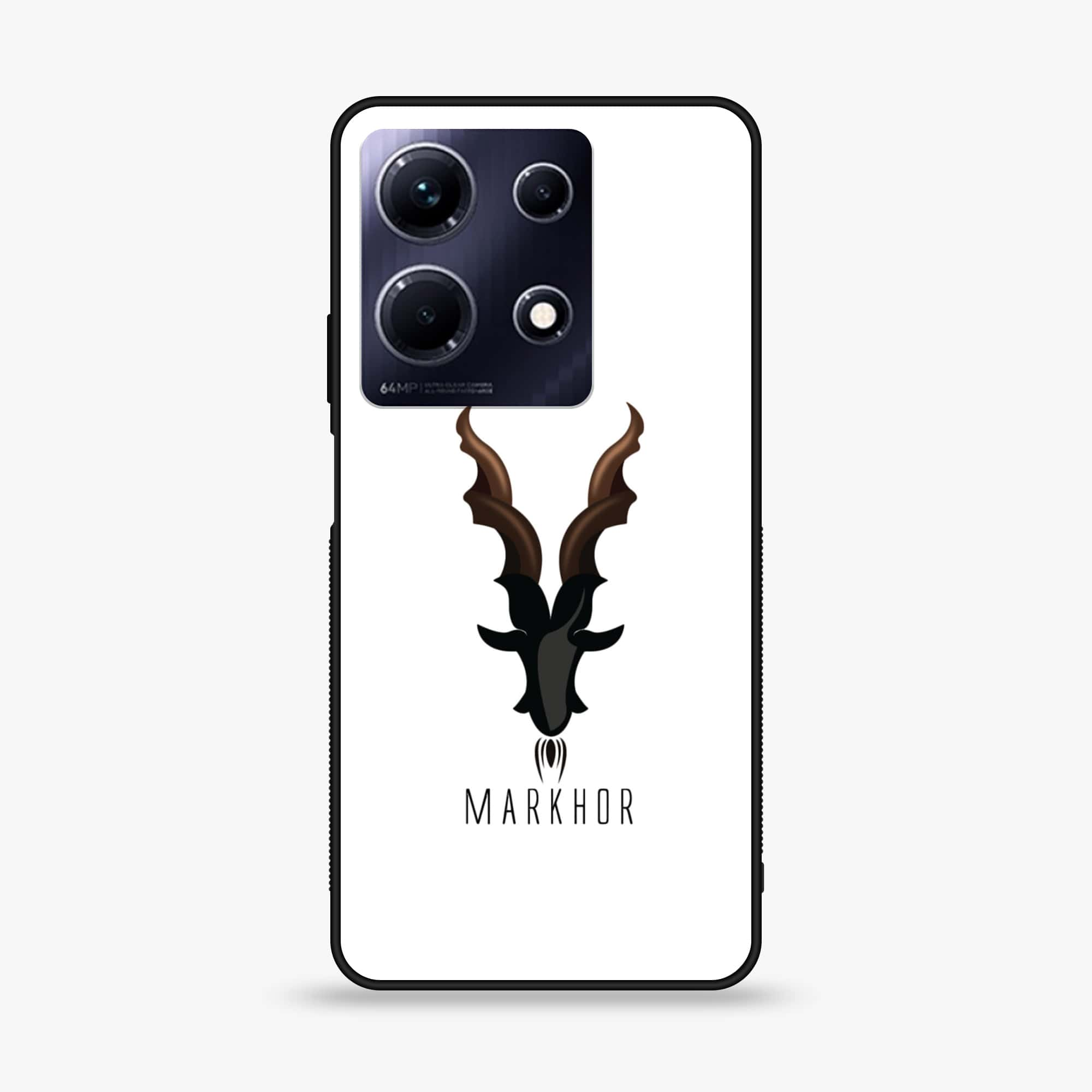 Infinix Note 30 - Markhor Series - Premium Printed Glass soft Bumper shock Proof Case