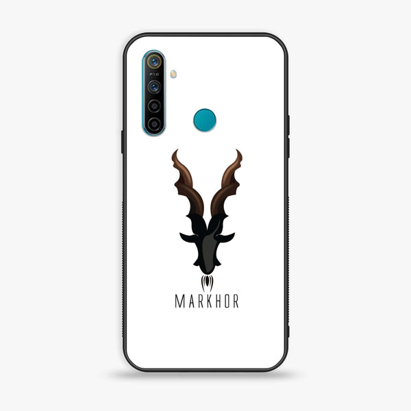 Realme 5 pro - Markhor Design 2- Premium Printed Glass soft Bumper shock Proof Case CS-13234