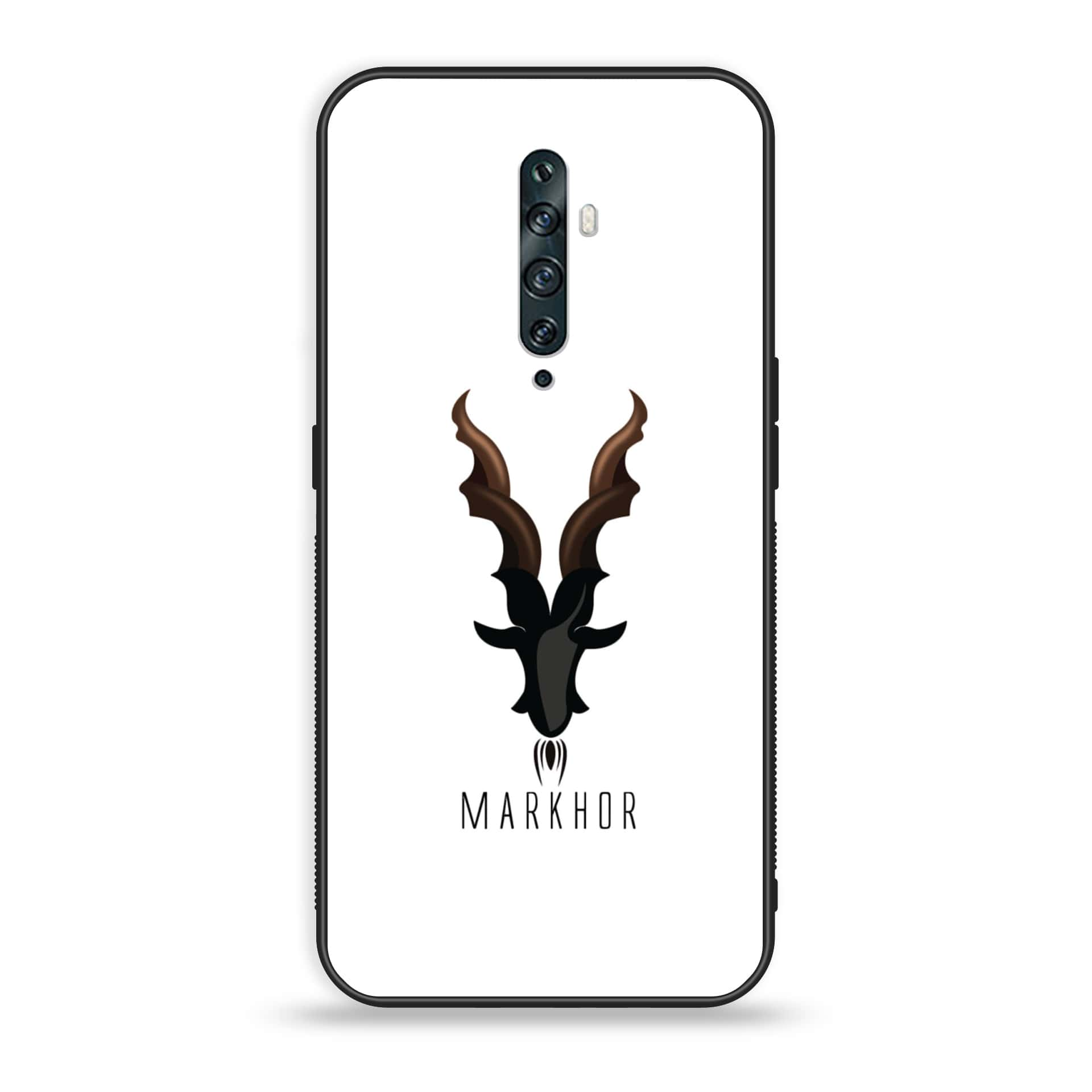 OPPO Reno 2f - Markhor Series- Premium Printed Glass soft Bumper shock Proof Case