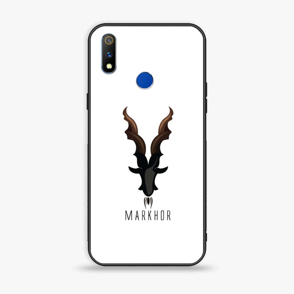 Realme 3 Markhor Series Premium Printed Glass soft Bumper shock Proof Case