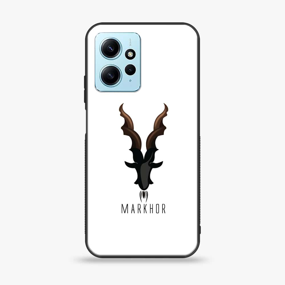 Xiaomi Redmi Note 12 - Markhor Series - Premium Printed Glass soft Bumper shock Proof Case