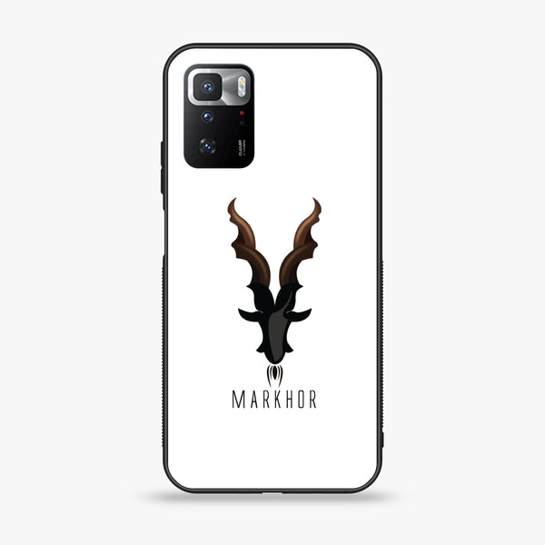 Xiaomi POCO X3 GT/ Redmi Note 10 Pro 5G - Markhor Design 2  - Premium Printed Glass soft Bumper shock Proof Case  CS-25046