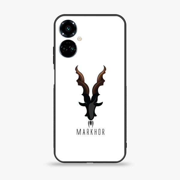 Tecno Camon 19 Pro Markhor Premium Printed Glass soft Bumper shock Proof Case