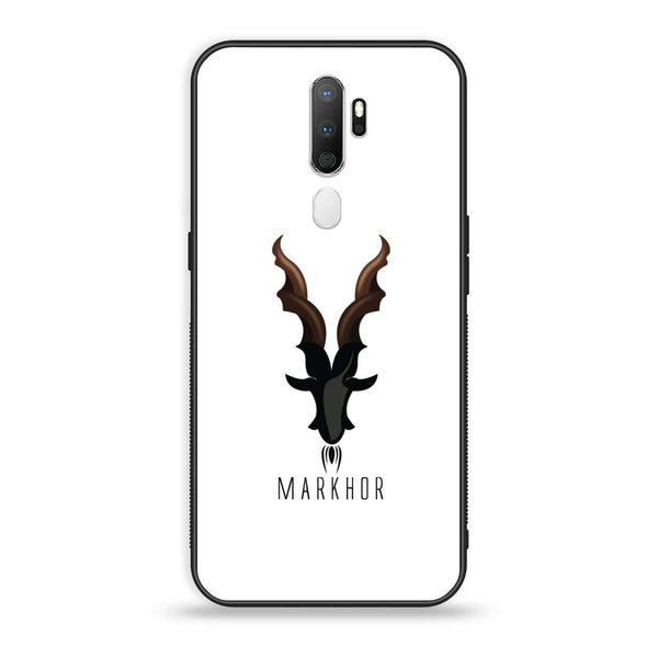 Oppo A9 2020 Markhor Series Premium Printed Glass soft Bumper shock Proof Case
