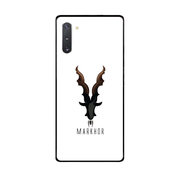 Samsung Galaxy Note 10 Markhor Design 2  Premium Printed Glass soft Bumper shock Proof Case  CS-34361