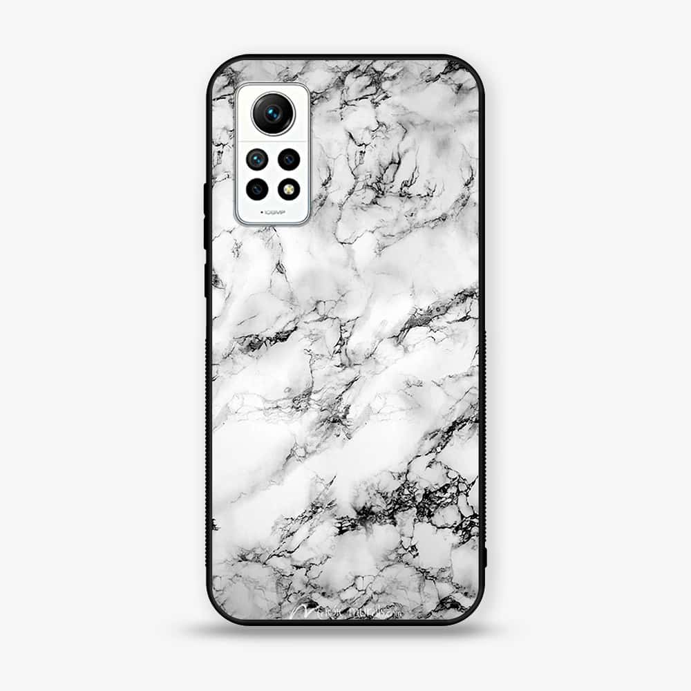 Xiaomi Redmi Note 12 Pro - White Marble Series - Premium Printed Glass soft Bumper shock Proof Case