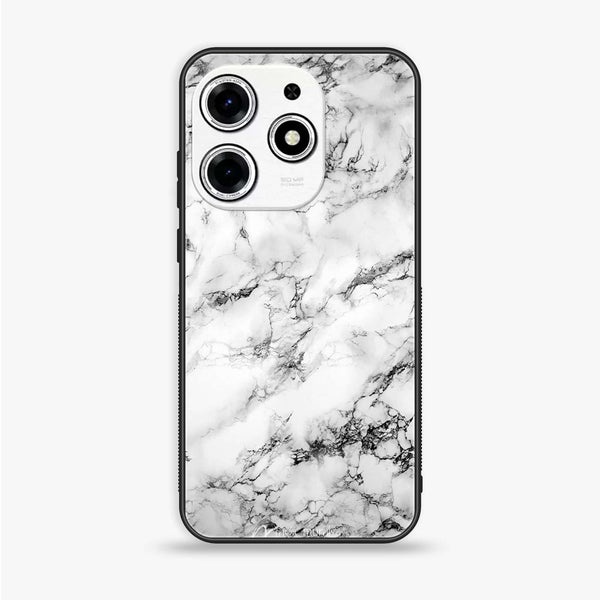 Tecno Spark 10 Pro - White Marble Design 7 - Premium Printed Glass soft Bumper shock Proof Case CS-13984