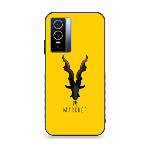 Vivo Y76 5g - Markhor Series - Premium Printed Glass soft Bumper shock Proof Case