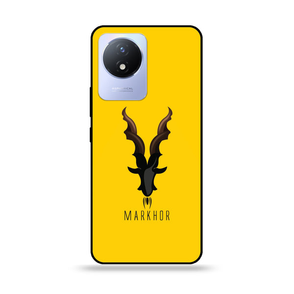 Vivo Y02t - Markhor Series - Premium Printed Glass soft Bumper shock Proof Case