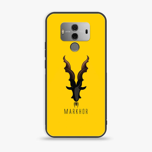 Huawei Mate 10 - Markhor Series - Premium Printed Glass soft Bumper shock Proof Case