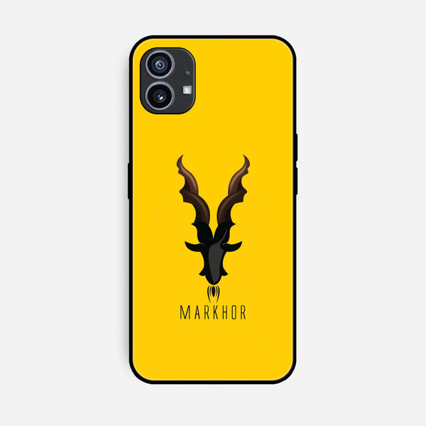 Nothing Phone (1) Markhor Series Premium Printed Glass soft Bumper shock Proof Case