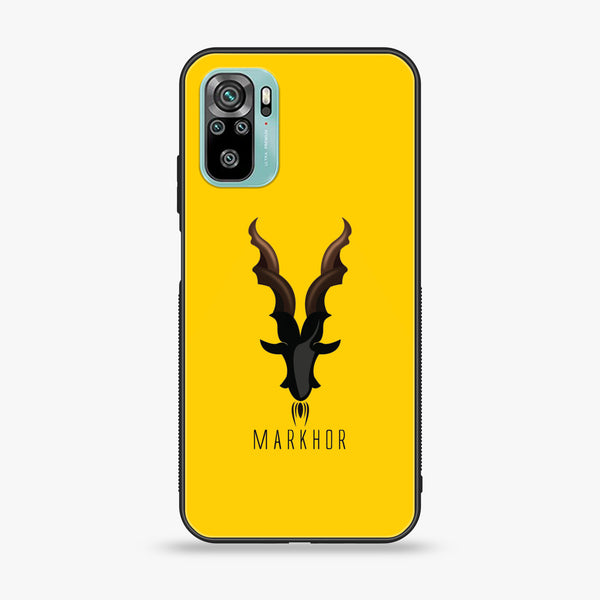 Xiaomi Redmi Note 10 - Markhor Design 1 - Premium Printed Glass soft Bumper shock Proof Case CS-9761