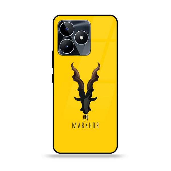 Realme C53 / C51 / Note 50  - Markhor Design 1 - Premium Printed Glass soft Bumper shock Proof Case CS-12436 CS-17690