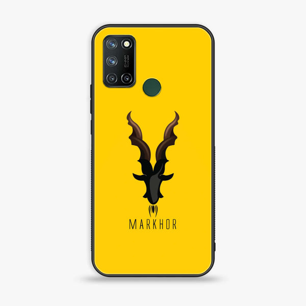 Realme 7i- Markhor Series Design 1 - Premium Printed Glass soft Bumper shock Proof Case  CS-20475